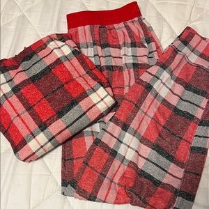 Plaid Pajamas Set - Red and Black
